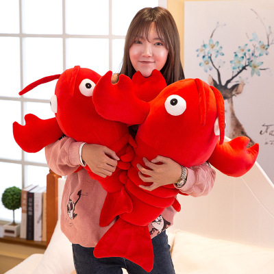 Factory Direct Sales Lobster Large Pillow Sleeping Pillow Crayfish Cute Doll Bed Doll Girl Large