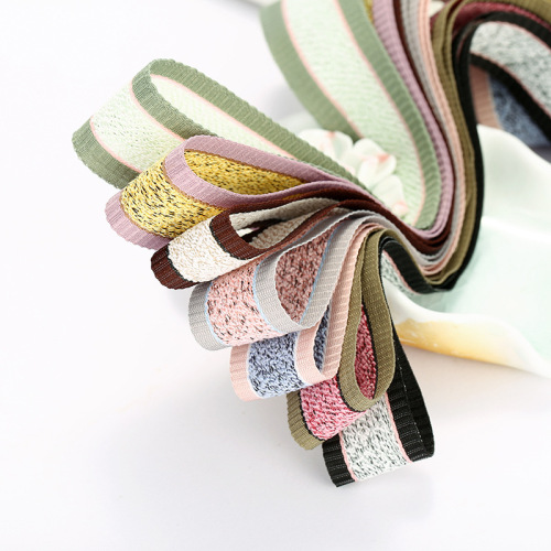 korean polyester cotton three-color circle belt ethnic style jacquard ribbon clothing belt decoration diy textile accessories spot