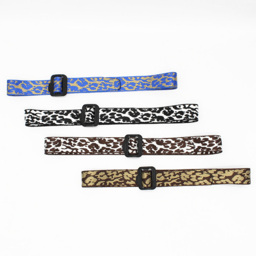 cross-border new outdoor imitation nylon leopard woven belt japanese buckle leisure outdoor sports belt wholesale