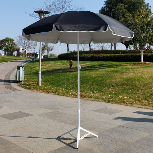 1.8 m black outdoor beach umbrella beach umblrella uv sunscreen polyester silver glue sun umbrella