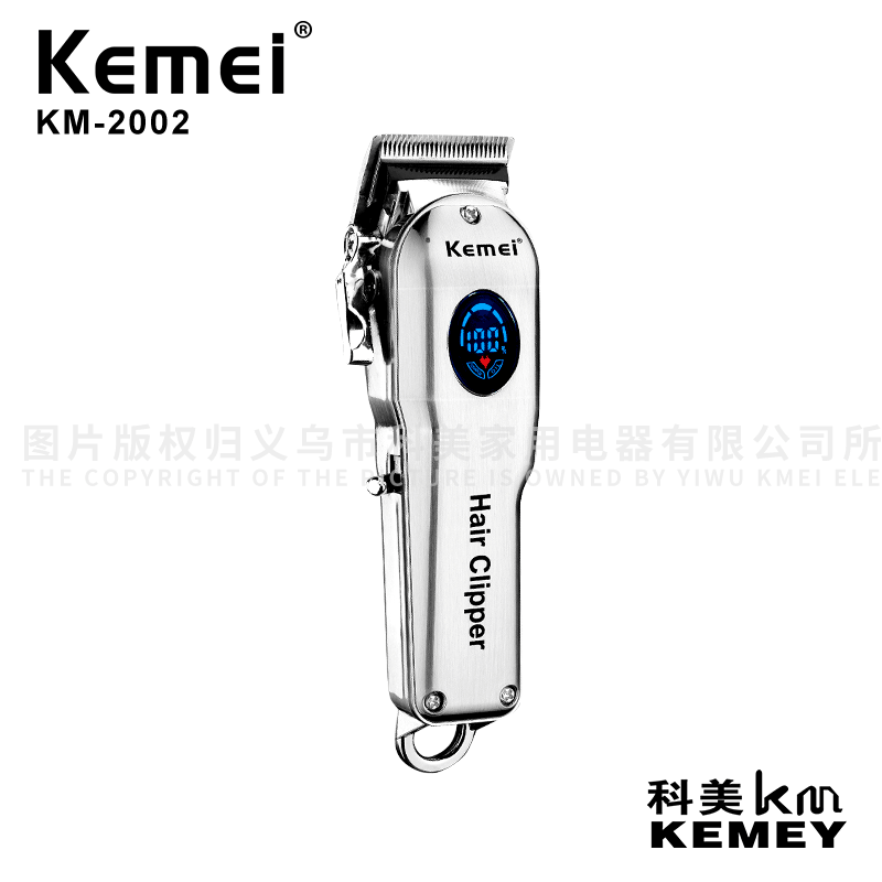 Cross-Border Factory Direct Supply Electric Clipper Komei KM-2002 Metal Body Men's Professional