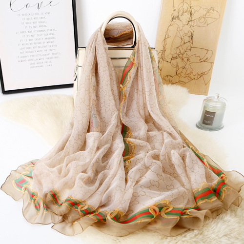 spring and summer new yousoft yarn sunscreen shawl european and american classic silk-like long silk scarf fashion all-match scarf wholesale