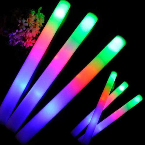 concert light stick factory direct customized large electronic led colorful luminous sponge stick foam light stick