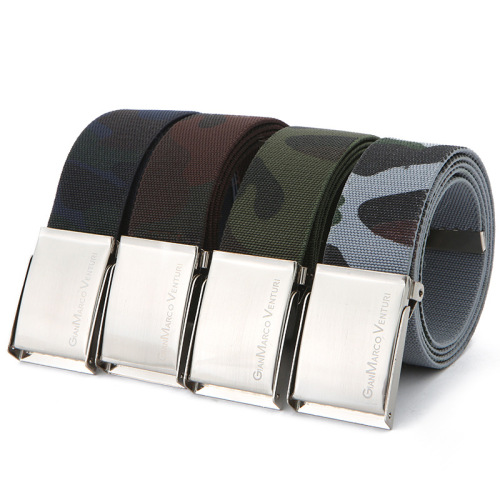 men‘s casual nylon belt lightweight quick-drying hypoallergenic metal buckle pants belt factory wholesale