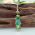 Live Supply Inlaid Green Chalcedony Bamboo Joint Pendant Necklace New Fashion Festival Bamboo Leaf Jade Pendant