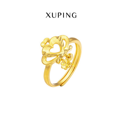Xuping Jewelry Japanese and Korean Ins Personalized Crown Carven Design Ring Female Fashion Temperament Open Ring in Stock Wholesale