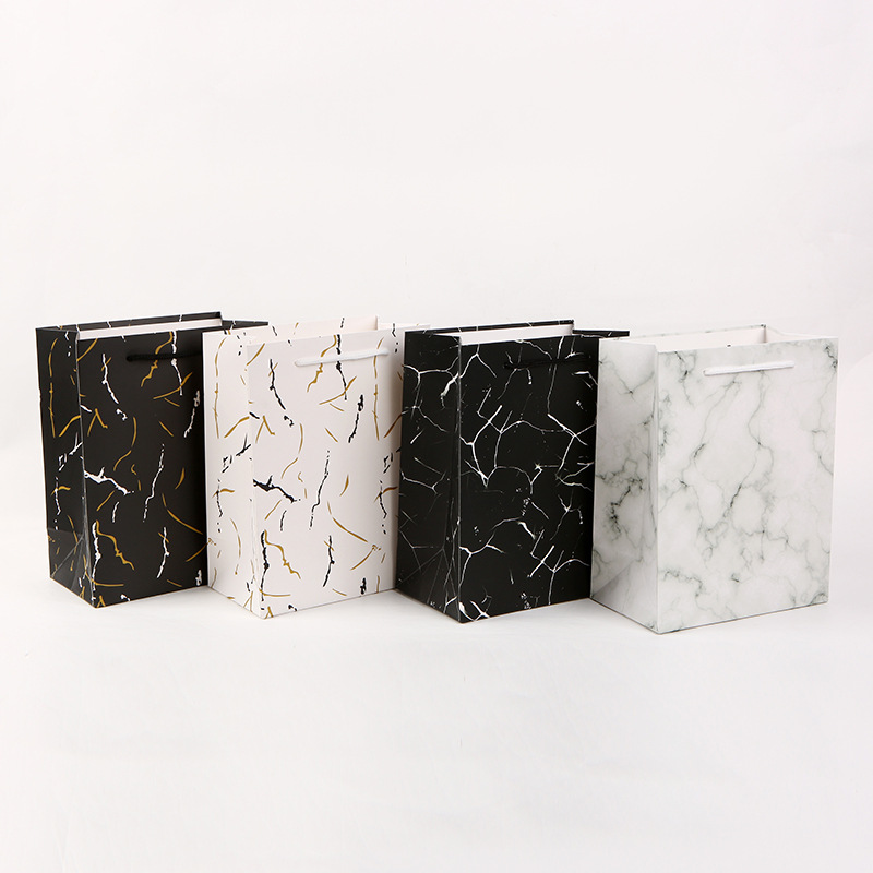 White Card Marble Gift Bag