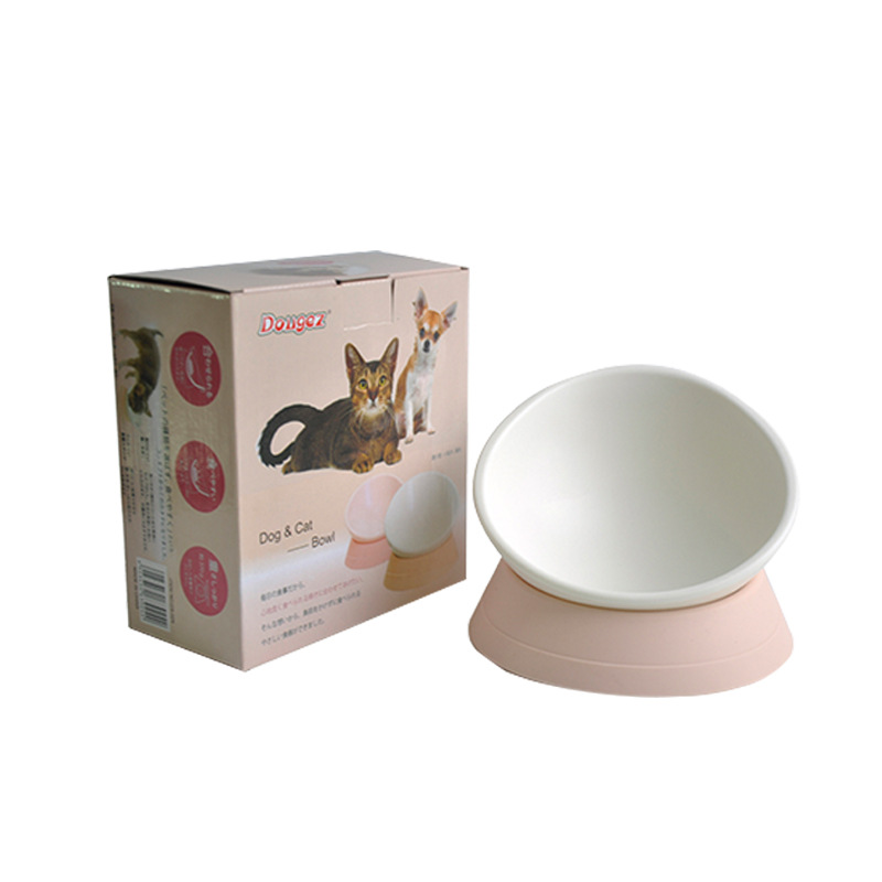 New Cat Bowl Dog Bowl Non-Slip Wear-Resistant Bulldog Bowl Any Adjustment Angle Slow Feeding Bowl Pe