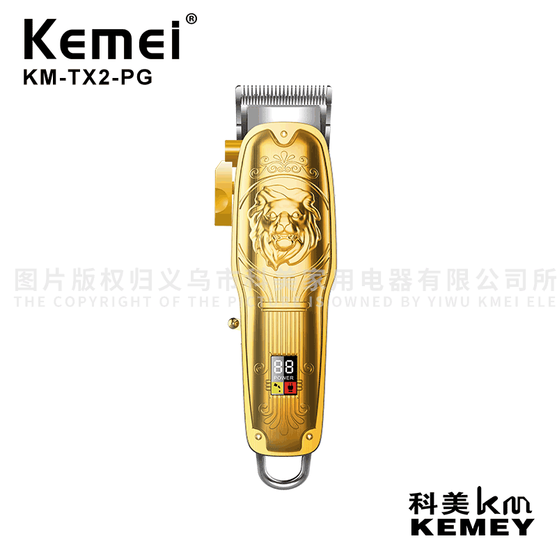 Cross-Border Factory Direct Supply Electric Clippers Comei Hair Clipper KM-TX2-PG Strong Power Two-C