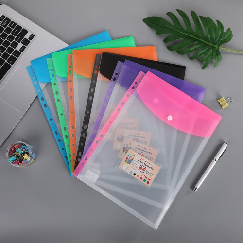 a4 folder storage folder 11-hole loose-leaf bag student test paper bag translucent three-dimensional file bag a variety of options