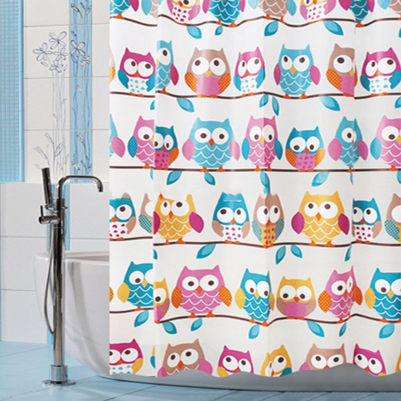 Owl Shower Curtain Set, Owl Shower Curtain Set