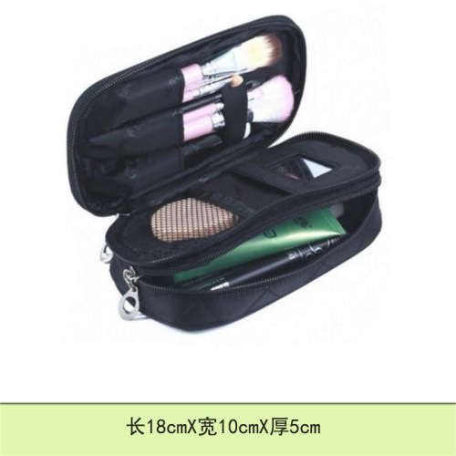 women‘s bag double-layer waterproof portable storage bag diamond-shaped plaid wash cosmetic bag with mirror