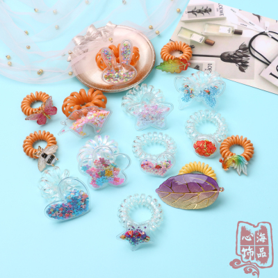 High Elastic Elastic Rubber Hair Band Rope Hair Band Korean Female Online Influencer Adult and Children Headband Little Girl Hair Braiding Base Rubber Band