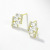 Xuping Jewelry 925 Silver South Korea Dongdaemun Simple and Stylish Personality Design Ear Studs Female Gold-Plated Inlaid Zircon