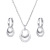 Xuping Jewelry White Gold Inlaid Zircon New Simple Ins Necklace Earrings Wholesale Daily Matching Temperament