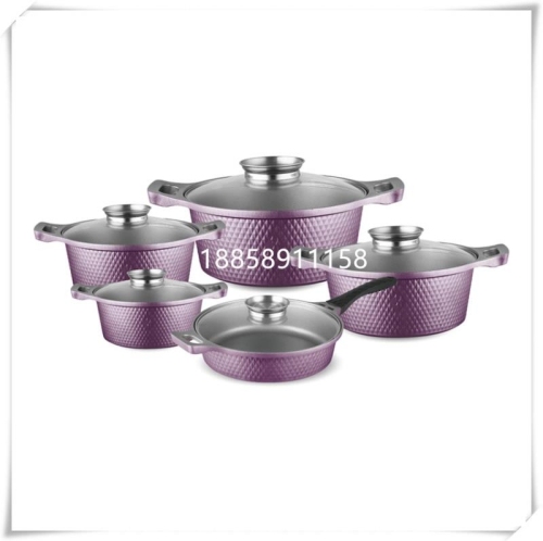 Ten-Piece Non-Stick Cookware for Household Small Drill， Hot Selling Non-Stick Cookware， Kitchen Supplies， Cookware wholesale