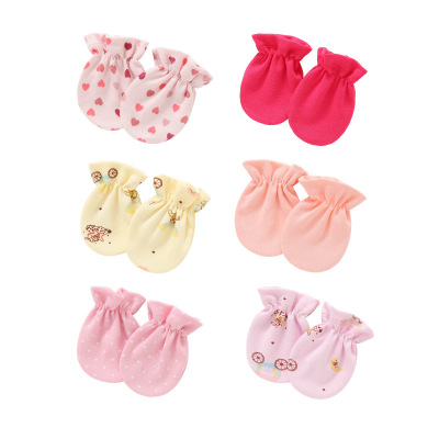 Foreign Trade European and American Newborn Gloves Baby Anti-Grasping Gloves Baby Protective Anti-Scratch Face Gloves Cross-Border Goods