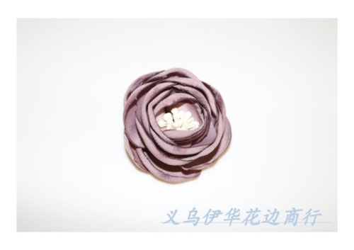 Korean Clothing Accessories Hand-Burnt Edge Flower Beach Shoes Flower Hairpin Jewelry Accessories Fabric Corsage 