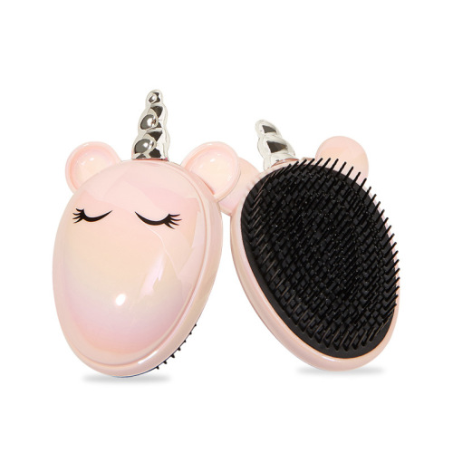 Cute Japanese and Korean Creative Unicorn Massage Comb Girl Tangle Teezer Anti-Static Curly Long Hair Hairdressing Comb