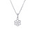 Xuping Jewelry Copper Alloy White Gold New Flower Clavicle Chain Factory Direct Supply Inlaid Zircon Necklace for Women