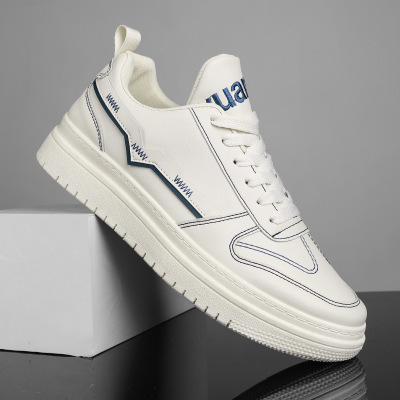 [casual white sneakers series] spring new korean style sports platform artificial leather trendy men‘s shoes