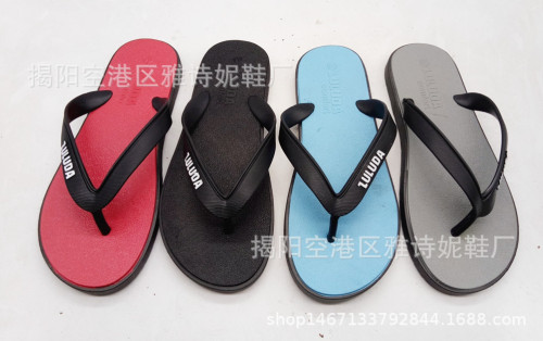 new home non-slip indoor slippers soft bottom letter couple slippers flip flops outdoor plastic slippers direct sales