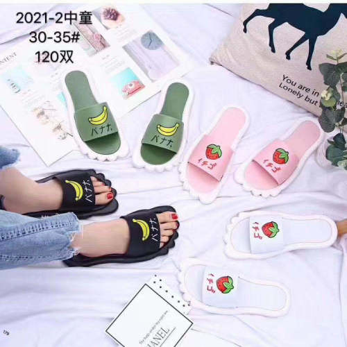 Children‘s Fruit Sandals Women‘s Slippers Online Influencer Fashion Same Style Parent-Child Sandals Summer Outdoor Home Fruit Sandals Fashion