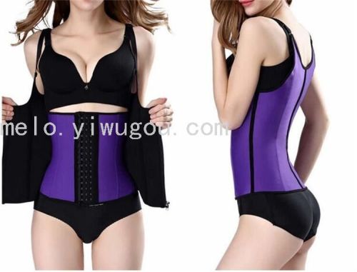 belly contracting belt camisole， shoulder adjustable three-breasted zipper body shaping underwear， belly contracting belt vest