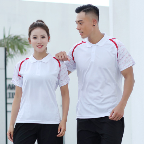 Badminton Clothing Men‘s Summer Easy-to-Dry Flip Sports T-shirt Short-Sleeved Running Sports Badminton Clothing Custom Table Tennis Wear