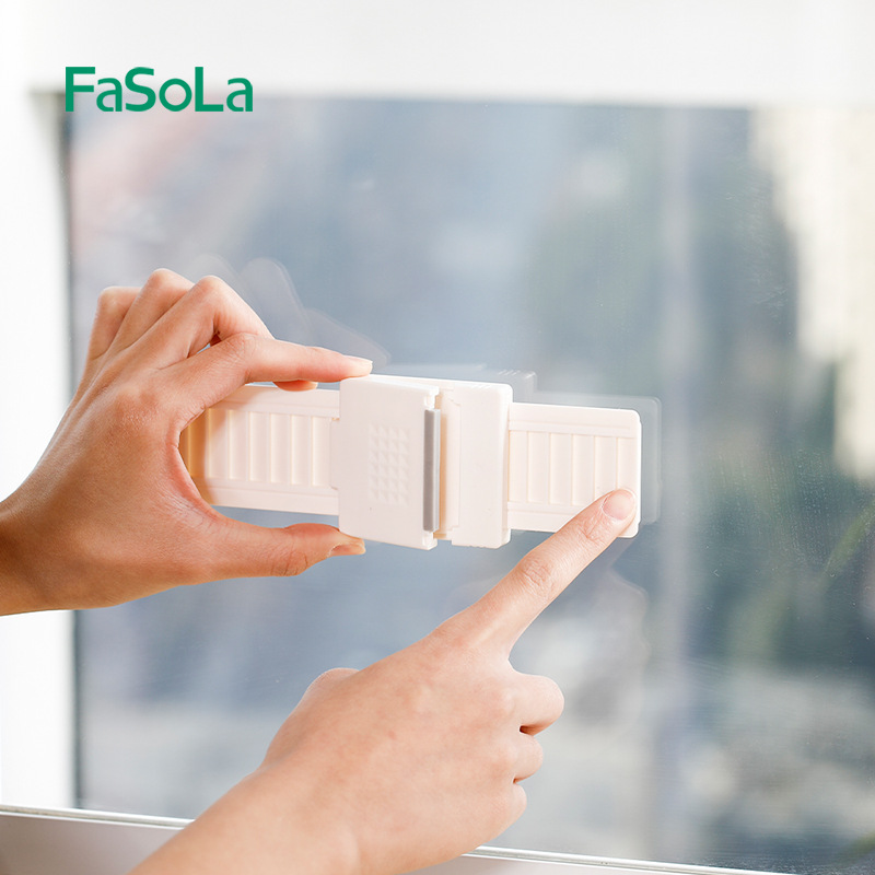 FaSoLa玻璃移窗锁儿童推拉门锁窗户安全锁扣宝宝移窗防打开夹手