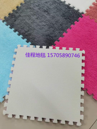 1.0cm thickness solid color plush eva puzzle mat warm pad foam mat eva single-sided blanket mat 61 * 61cm