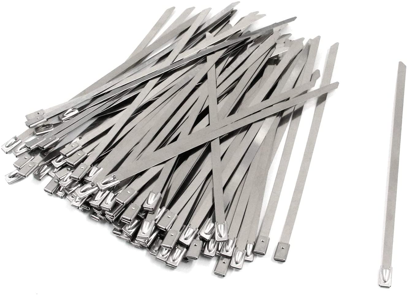 silver cable tie, exhaust pipe winding strip line, stainless