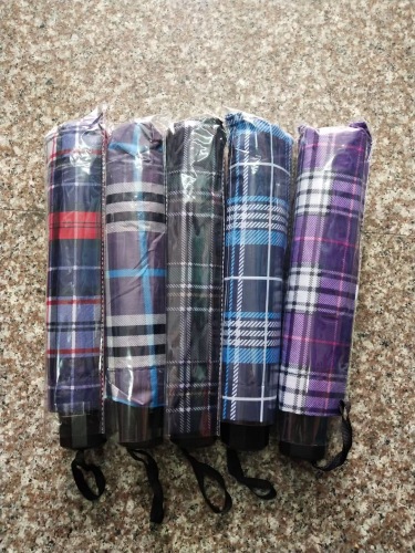70cm 10 open plaid plus-sized reinforced rain and rain dual-use rainproof and sun protection wind-resistant brand new stock special offer umbrella