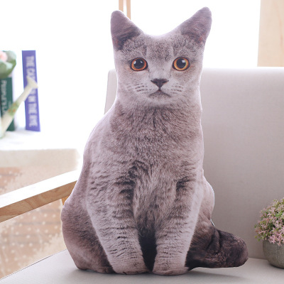Simulation 3D Cat Pillow Animal Expression Pillow Duplex Printing Customization as Request Company Logo Gift Wholesale