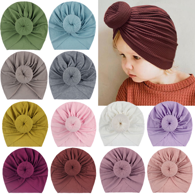 European and American New 12-Color Donut Children's Hat Sleeve Cap Baby Autumn and Winter Warm