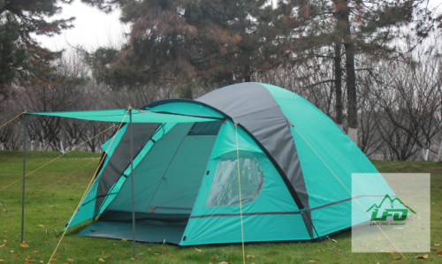 put up a tent for three seasons camping tent. tent three quarters of account. customizable.