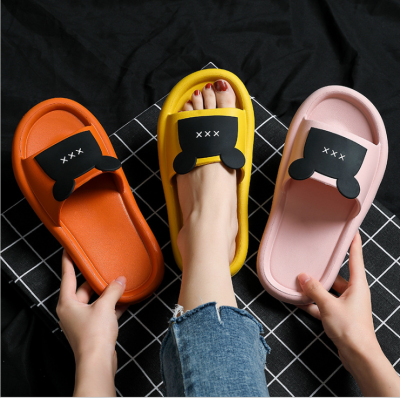 Women's Ins Trendy Home Sandals Parent-Child Couple Indoor and Outdoor Soft Bottom Bath Cartoon Slippers