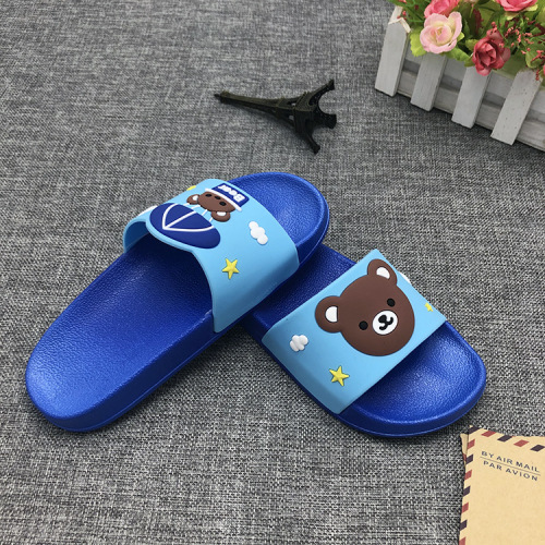 children‘s shoes cute cartoon bear environmental protection material soft thickened indoor bathroom boys and girls flip flops