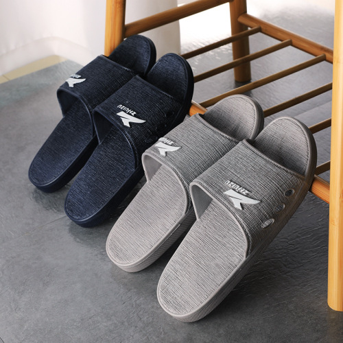 popular home slippers men‘s summer outerwear lightweight durable non-slip soft bottom simple bathroom quick-drying deodorant thick bottom