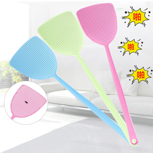 summer plastic fly swatter mosquito swatter durable mesh long handle manual fly swatter mosquito swatter