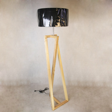 后现代简约大气书架底座木头落地灯非标工程定制酒店客房会所别墅