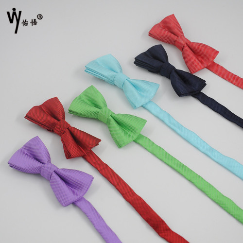 factory wholesale fashion flat head drooping feeling good bow tie flower solid color zipper easy to care children‘s exquisite bow tie