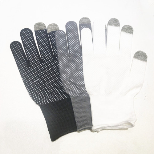 13-Pin Nylon Touch Screen Point Plastic Gloves Driving Outdoor Cycling Express Packaging Loading and Unloading Compatible Apple Gloves