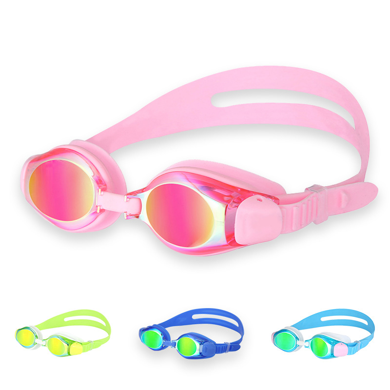 For Kids Electroplating Goggles Waterproof Anti-Fog Youth Eye Protection HD Swimming Glasses Factory