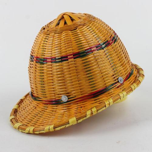 Bamboo Helmet Baby Boy and Girl Summer Breathable Small Edge Bamboo Rattan Site Protection Construction Labor Protection Migrant Worker Protection Helmet
