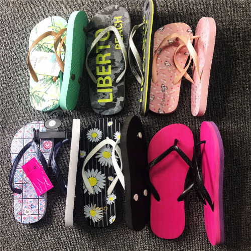 Foreign Trade Miscellaneous Flip-Flops Stock Processing Flip-Flops Gift Slippers Street Vendor Shoes Wholesale 5 Yuan Model Flip-Flops
