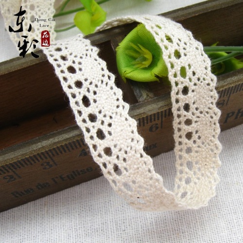 popular 1.5cm cotton lace with small eyes tested by washing spot accessories boutique pure cotton lace
