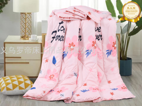 Polyester Couple Guest Room Summer Duvet Insert Thin Double Bed Butter Bed Sheet Four-Piece Set New Removable Washable Supplies Bedding