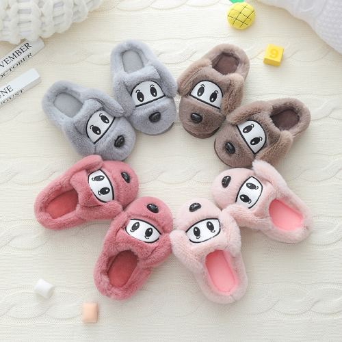 baby cotton slippers autumn and winter cartoon puppy bag with boys and girls non-slip warm slippers for children aged 1-3-6 winter