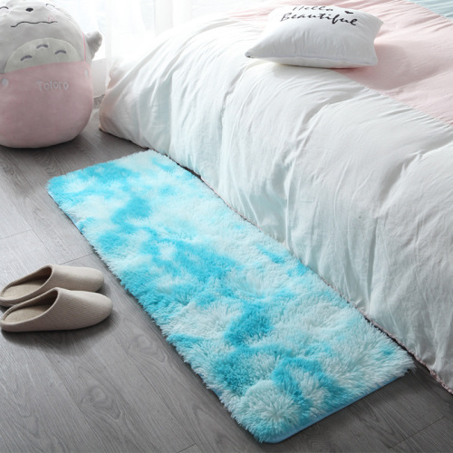 xincheng floor mat silk wool carpet solid color filament wool carpet living room carpet bedroom bedside bay window mat non-slip mat